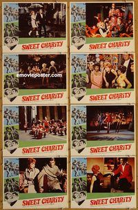 a690 SWEET CHARITY 8 movie lobby cards '69 Bob Fosse, Shirley MacLaine