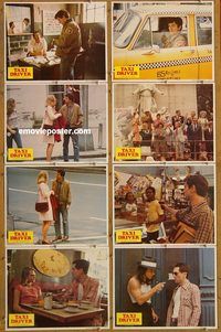 a699 TAXI DRIVER 8 movie lobby cards '76 De Niro, Martin Scorsese