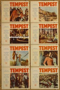 a702 TEMPEST 8 movie lobby cards '59 Van Heflin, Silvana Mangano