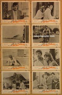 a709 THAT MAN FROM RIO 8 movie lobby cards '64 Jean-Paul Belmondo