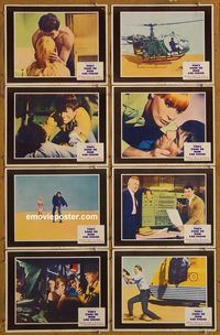 a713 THEY CAME TO ROB LAS VEGAS 8 movie lobby cards '68 Gary Lockwood