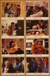 a723 THREE MEN & A BABY 8 movie lobby cards '87 Tom Selleck, Ted Danson