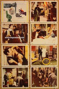 a725 TOO MANY THIEVES 8 movie lobby cards '66 Peter Falk, Ekland