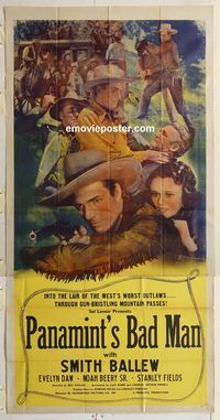 b847 SMITH BALLEW three-sheet movie poster R40s Smith Ballew, Daw