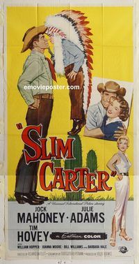 b928 SLIM CARTER three-sheet movie poster '57 Jock Mahoney, Julie Adams