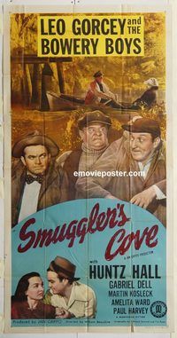 b930 SMUGGLERS' COVE three-sheet movie poster '48 Leo Gorcey, Bowery Boys