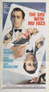 b942 SPY WITH MY FACE three-sheet movie poster '66 Vaughn, Man from UNCLE!