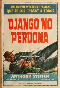 b483 SOME DOLLARS FOR DJANGO Argentinean movie poster '66 spaghetti!