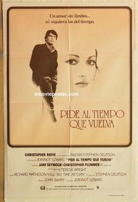 b484 SOMEWHERE IN TIME Argentinean movie poster '80 cult classic!