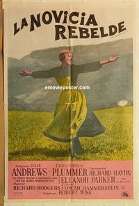 b486 SOUND OF MUSIC Argentinean movie poster R70s Julie Andrews