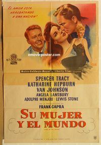 b496 STATE OF THE UNION Argentinean movie poster '48 Tracy, Hepburn