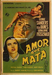 b500 STRANGE AFFAIR OF UNCLE HARRY Argentinean movie poster '45