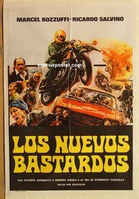 b501 STUNT SQUAD Argentinean movie poster '77 Marcel Bozzuffi