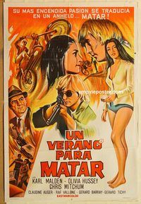 b503 SUMMERTIME KILLER Argentinean movie poster '73 Malden, Mitchum