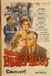 b505 TAILOR'S MAID Argentinean movie poster '57 Vittorio De Sica