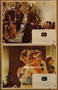 e132 GREAT GATSBY 2 vintage movie lobby cards '74 Redford, Farrow