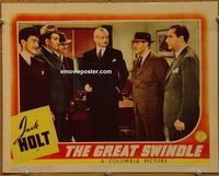 d297 GREAT SWINDLE vintage movie lobby card '41 Jack Holt, mystery!