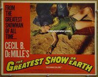 d298 GREATEST SHOW ON EARTH vintage movie lobby card #2 R67 Gloria Grahame