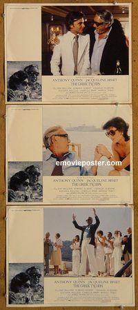 e311 GREEK TYCOON 3 vintage movie lobby cards '78 Jacqueline Bisset, Quinn