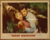 d299 GREEN MANSIONS vintage movie lobby card #3 '59 Audrey Hepburn, Perkins