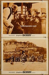 e135 GREYFRIARS BOBBY 2 vintage movie lobby cards '61 Disney dog!