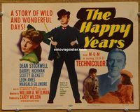 d846 HAPPY YEARS vintage movie title lobby card '50 Dean Stockwell, Hickman