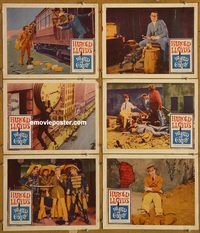 e720 WORLD OF COMEDY 6 vintage movie lobby cards '62 Harold Lloyd footage!