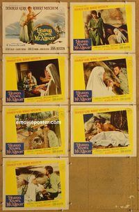 e763 HEAVEN KNOWS MR ALLISON 7 vintage movie lobby cards '57 Robert Mitchum