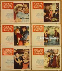 e659 HELLER IN PINK TIGHTS 6 vintage movie lobby cards '60 Sophia Loren