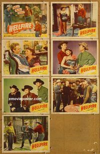 e764 HELLFIRE 7 vintage movie lobby cards '49 Bill Elliot, Marie Windsor