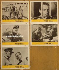 e569 HILL 5 vintage movie lobby cards '65 Sean Connery, Sidney Lumet