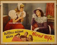 d308 HIRED WIFE vintage movie lobby card #4 R48 Rosalind Russell, Bruce