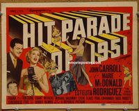 d852 HIT PARADE OF 1951 vintage movie title lobby card '50 John Carroll, McDonald