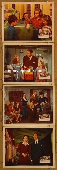 e446 HOME SWEET HOMICIDE 4 vintage movie lobby cards '46 Garner, Scott