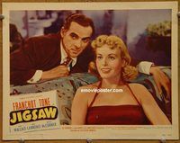 d362 JIGSAW vintage vintage movie lobby card #3 '49 sexy Jean Wallace