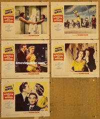 e576 KNOCK ON WOOD 5 vintage movie lobby cards '54 Danny Kaye, Mai Zetterling