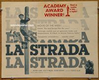 d880 LA STRADA vintage movie title lobby card '56 Federico Fellini, Anthony Quinn