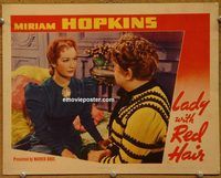 d390 LADY WITH RED HAIR vintage movie lobby card '40 Miriam Hopkins