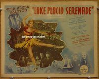 d882 LAKE PLACID SERENADE vintage movie title lobby card '44 Vera Hruba Ralston