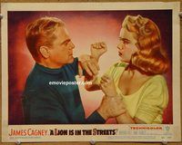 d404 LION IS IN THE STREETS vintage movie lobby card #6 '53 James Cagney