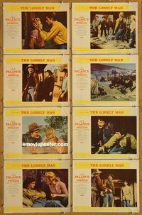 e866 LONELY MAN 8 vintage movie lobby cards '57 Jack Palance, Anthony Perkins