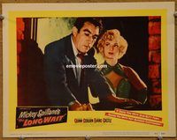 d411 LONG WAIT vintage movie lobby card #5 '54 Mickey Spillane, Anthony Quinn