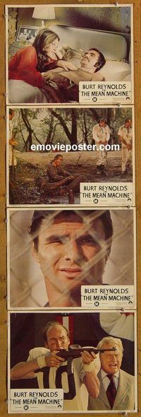 e460 LONGEST YARD 4 vintage movie lobby cards '74 Burt Reynolds, football