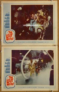 e166 LOST WORLD 2 movie vintage movie lobby cards '60 Michael Rennie