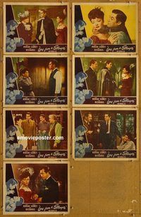 e778 LOVE FROM A STRANGER 7 vintage movie lobby cards '47 Sylvia Sidney