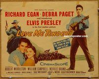 d890 LOVE ME TENDER vintage movie title lobby card '56 first Elvis Presley!