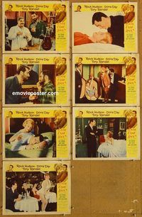 e779 LOVER COME BACK 7 vintage movie lobby cards '62 Hudson, Day