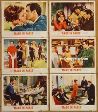 e677 MADE IN PARIS 6 vintage movie lobby cards '66 Ann-Margret, Jourdan