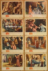 e868 MAGIC SWORD 8 vintage movie lobby cards '61 Basil Rathbone, fantasy!