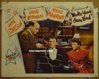 d425 MAKE YOUR OWN BED vintage movie lobby card '44 Jack Carson, Jane Wyman